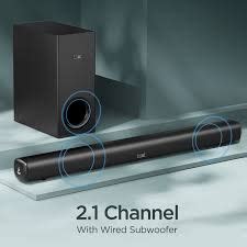 BeatBox basics Soundbar with Wired Subwoofer,90W , 2.1 Channel, Remote ...