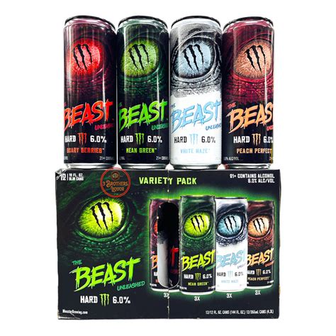 Monster The Beast Unleashed Hard Seltzer Variety Pack 12pk ...