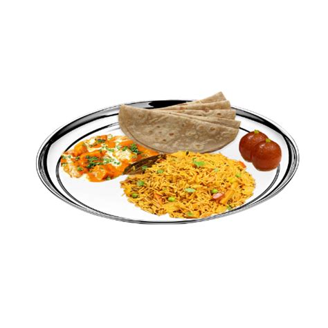 Vinod Stainless Steel Rajbhog Plate