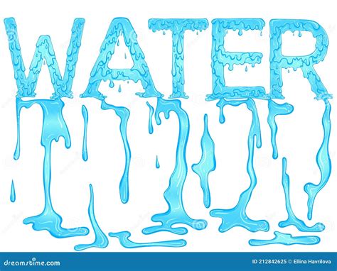 Lettering Dripping Word Puddle Vector Illustration | CartoonDealer.com ...