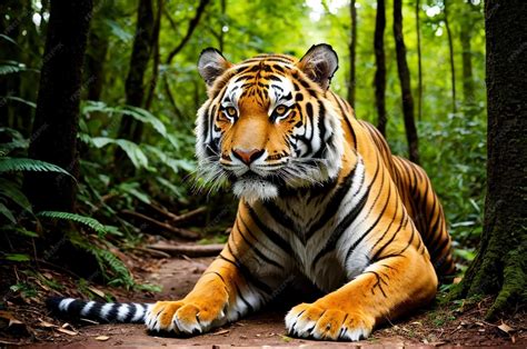 Premium Photo | Photo of a tiger in the jungle