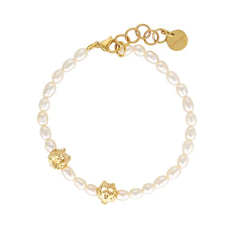 CRUSHED GOLD PEARL BRACELET - Carly Paiker