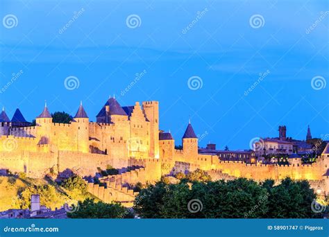 Castle of Carcassonne, Languedoc Roussillon Stock Image - Image of ...