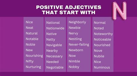 Adjectives That Start With N - Capitalize My Title