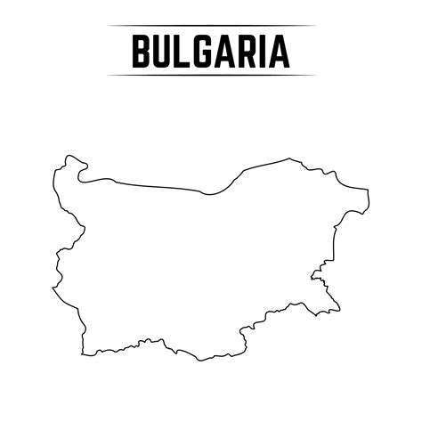 Outline Simple Map of Bulgaria 3087820 Vector Art at Vecteezy