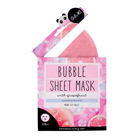 Oh K! Pink Bubble Sheet Mask with Grapefruit – Kicks Machine