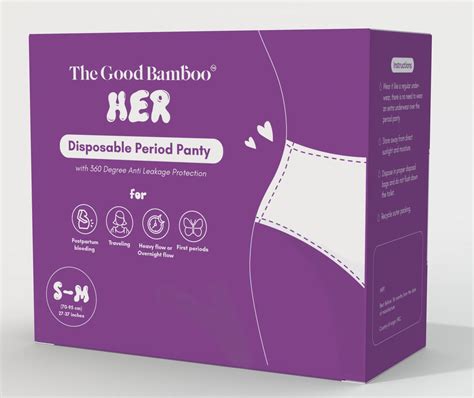 Disposable Period Panty - Small/Medium - 8 Period Panties – Good Bamboo ...