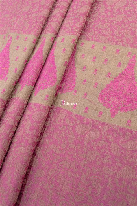 Pashtush Womens Extra Fine Wool Shawl, Tone On Tone Embroidery, Paisle ...