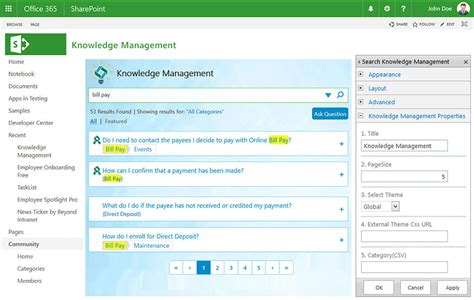 Image result for Knowledge Management SharePoint Site