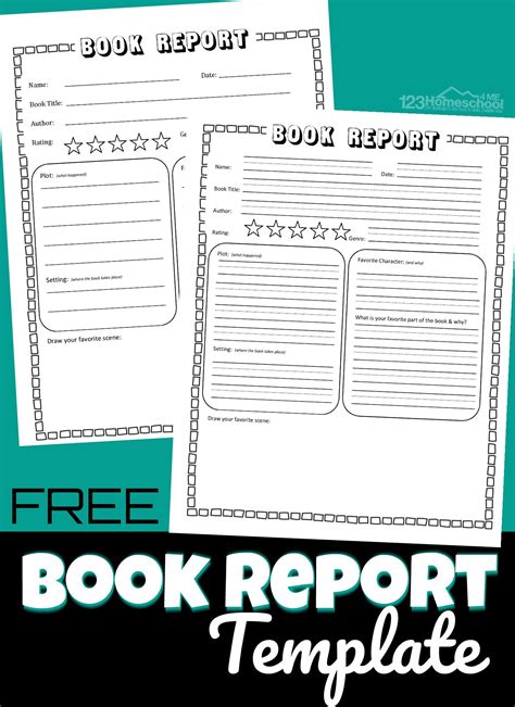 ️ FREE Printable Book Report Template