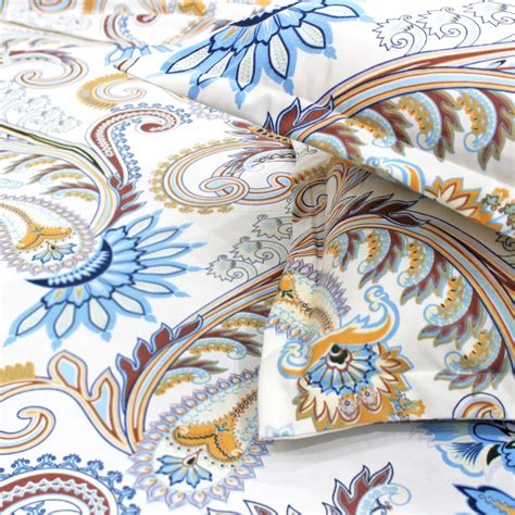 Buy 210 TC Multicolor Paisley Print Cotton Fitted Bedsheet – AURAVE