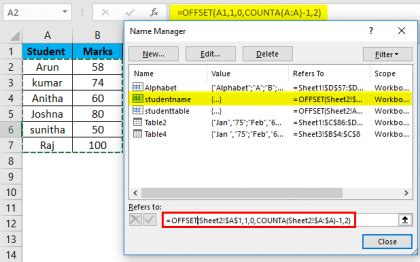 Image result for Excel Dynamic Range