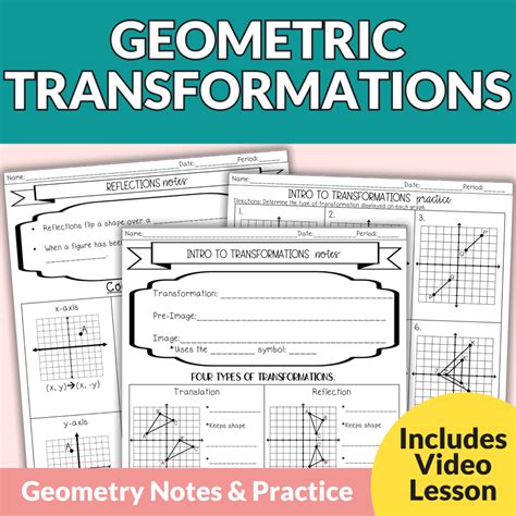Image result for Transformations Worksheet.pdf