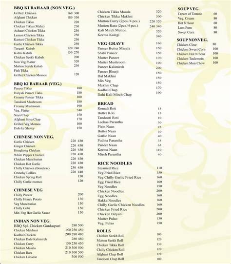 Menu at BBQ Kingdom, Faridabad