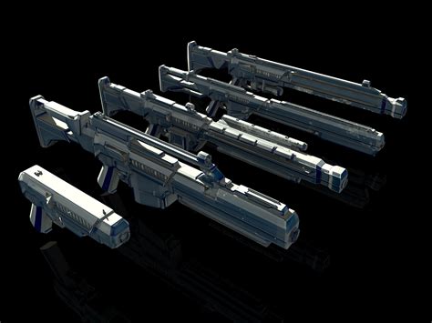 Sci-Fi Gun Pack free VR / AR / low-poly 3D model | CGTrader