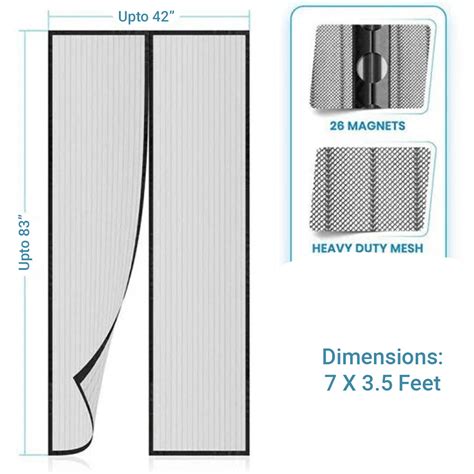 Magnetic Mosquito automatically closing Net for Door | Mosquito Curtai ...