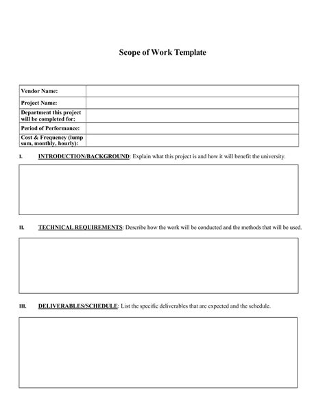 Image result for Scope of Work Example.pdf