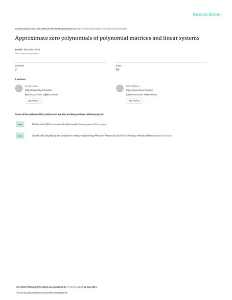 Image result for Polynomial Matrices