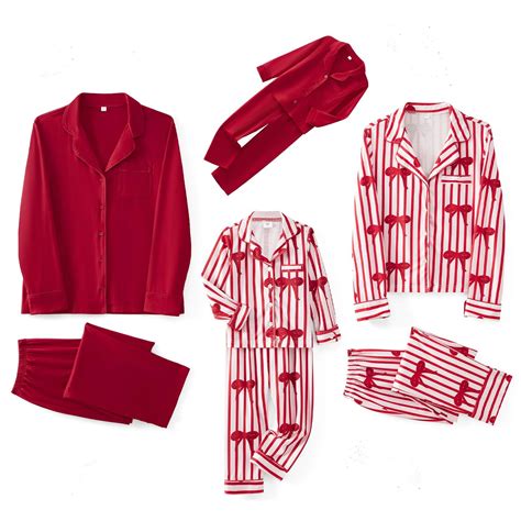 Awoscut Christmas Family Pajamas Matching Sets Button Down Pajamas ...