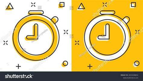 Vector Cartoon Clock Timer Icon Comic Stock Vector (Royalty Free) 2033108831 | Shutterstock