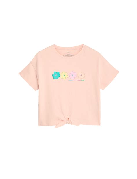 Buy Pure Cotton Tie Front T-Shirt (2-8 Yrs) at Marks & Spencer