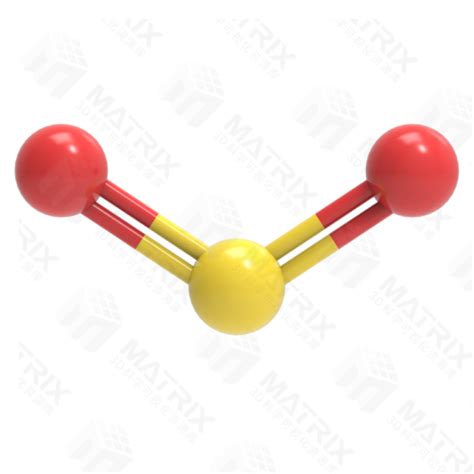 So2 sulfur dioxide molecule Royalty Free Vector Image