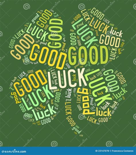 Four Leaves Clover Good Luck Stock Illustration - Illustration of ...