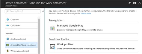 Image result for Intune Android Enrollment Types