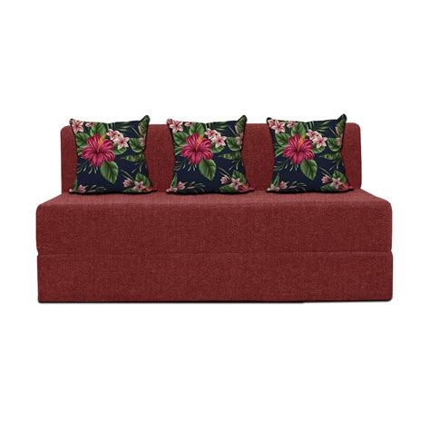 CLOUDZILLA Foldable |Three Seater - 5' X 6' Feet | Sofa Cum Bed with ...