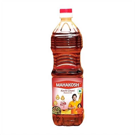Mahakosh Kachi Ghani Mustard Oil (Bottle) 910 gm / 850 gm : Amazon.in ...