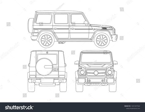 disposición vectorial del plano de contorno: vector de stock (libre de regalías) 1401347564