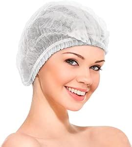 MEDIPACK 200 Pcs White Disposable Nonwoven Bouffant Caps I Hair Net I ...