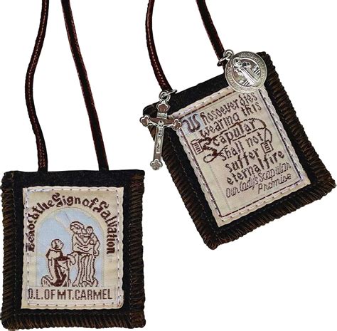 Amazon.com: Scapulars Catholic, Brown Scapular Of Our Lady Of Mount ...