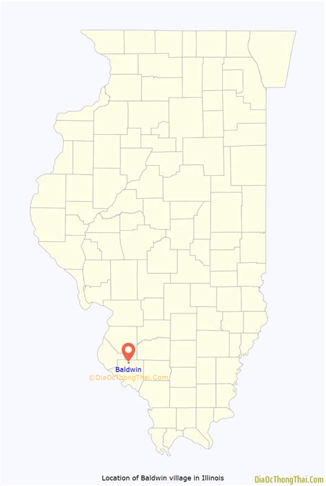 Map of Baldwin village, Illinois - Thong Thai Real