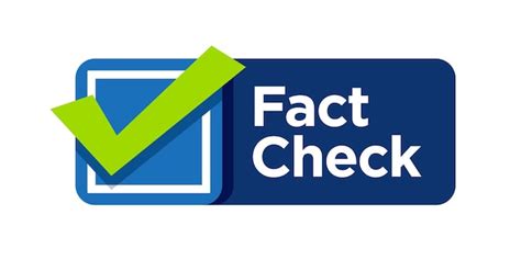 Fact check vector design checkmark on box with blue background ...