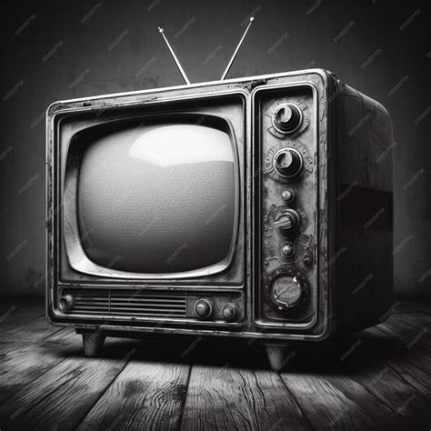 Premium Photo | A black and white TV