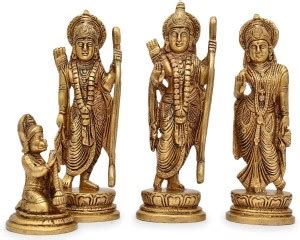 AARGKRAFT Brass Ram Darbar Murti Bhagwan Ram Darbar with Sita Laxman ...