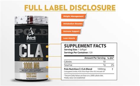 Pole Nutrition CLA - Conjugated Linoleic Acid Weight Loss Support ...