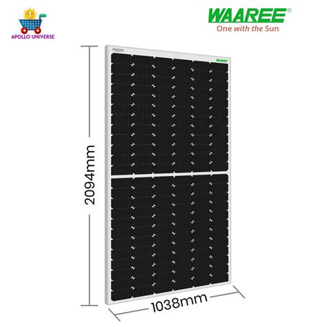 Waaree 450 Watts, 24 Volts, Super efficiency half cut solar panels pack ...