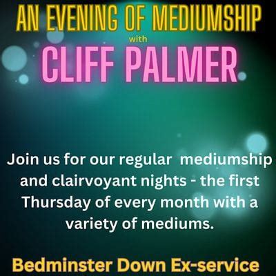 Evening of Clairvoyance & Mediumship - with Cliff Palmer, Bedminster ...