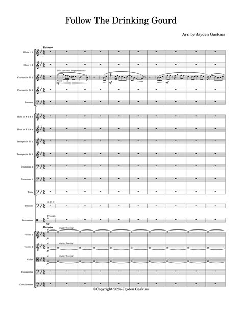 Follow The Drinking Gourd (arr. Jayden Gaskins) by Traditional Folk ...