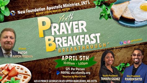 Apr 5 | Annual Youth Prayer Breakfast | Bowie, MD Patch