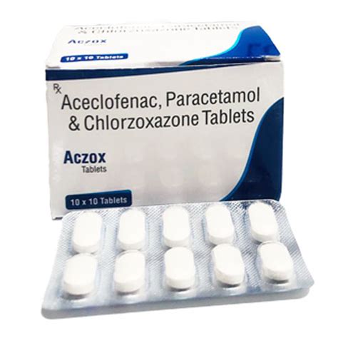 Aceclofenac, Paracetamol, Chlorzoxazone Tablets Pharminox Laboratories