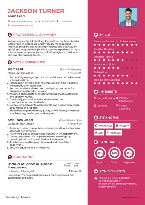 10+ Team Lead Resume Samples & Templates for 2025