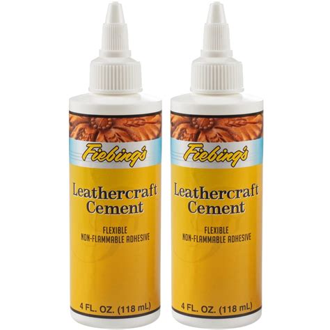 Fiebing's Leathercraft Cement, 4 oz - High Strength Bond for Leather ...