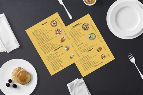 Menu Card in MS Design 的图像结果