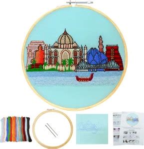 EmbroideryMaterial.com India Skyline DIY Embroidery Kit with Bigger ...