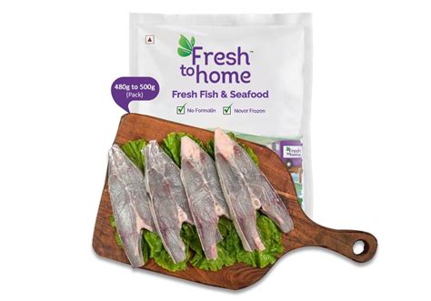 FreshToHome False Pomfret/Bheeman Avoli | Steaks | 480g to 500g Pack ...