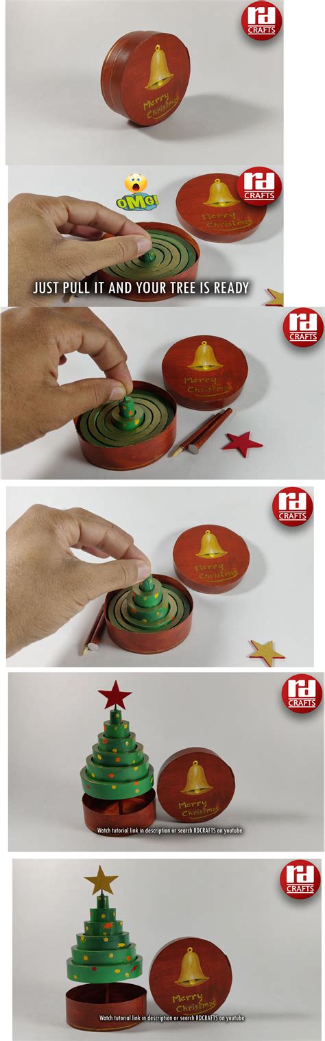 Let's make world's smallest folding Christmas tree from paper . | Small christmas trees, Black ...