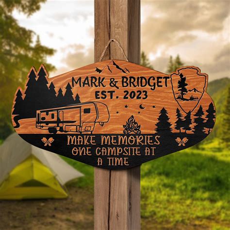 Personalized Camping Wooden Sign Campsite Sign Camp Sign - Etsy